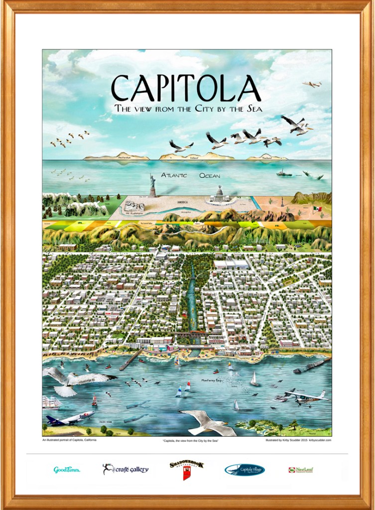 The City of Capitola sits on the shores of the Pacific Ocean along Monterey Bay.